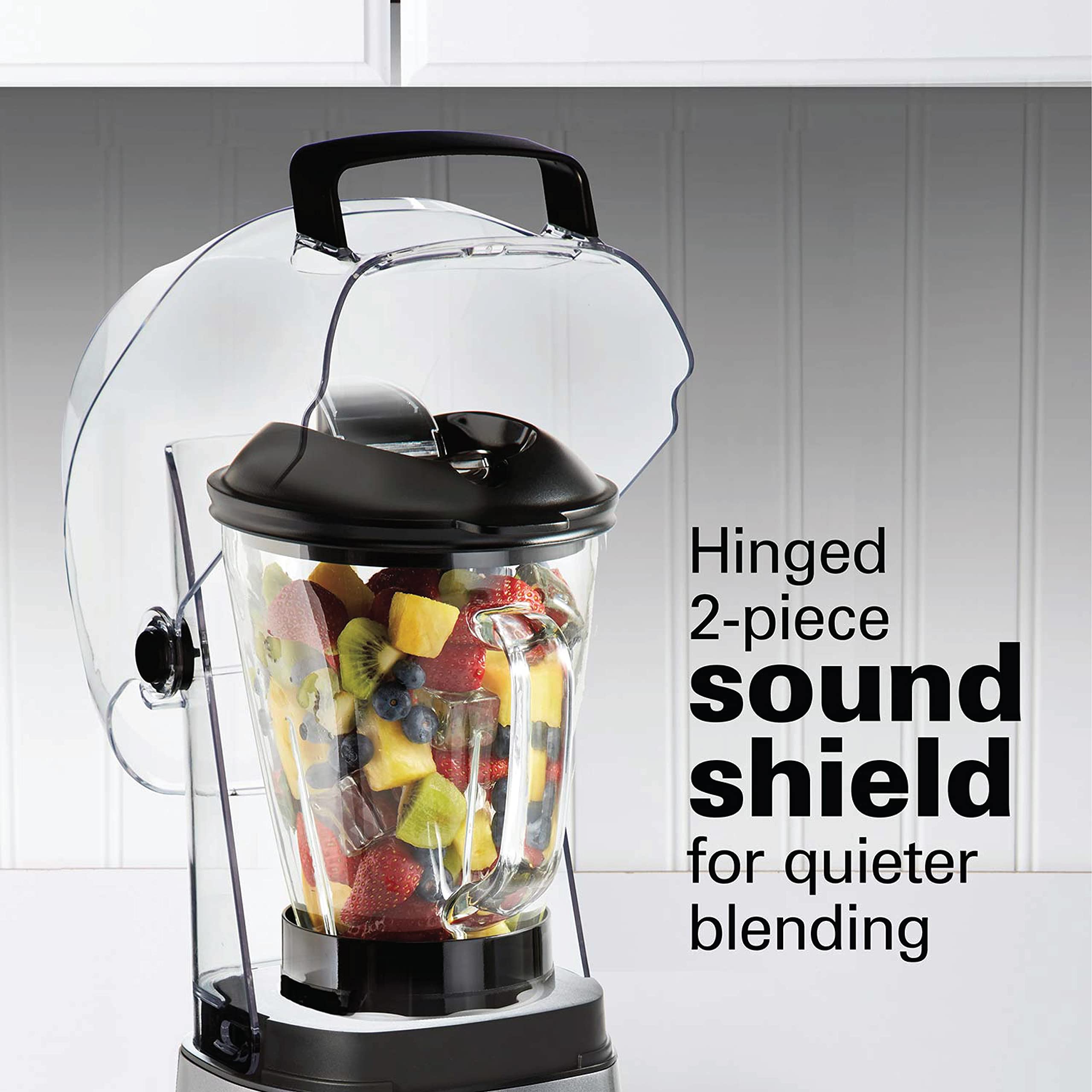 Hamilton Beach Quiet Blender, 55% Less Noise, 950 Peak Watts, 3 Presets Smoothie Ice Crush, 1.5L Glass Jar هاملتون بيتش خلاط هادئ، ضوضاء اقل بنسبة 55%، قدرة قصوى 950 واط، 3 اعدادات مسبقا لسحق الثلج والسموثي، وعاء زجاجي سعة 1.5 لتر Hamilton Beach Quiet Blender, 55% Less Noise, 950 Peak Watts, 3 Presets Smoothie Ice Crush, 1.5L Glass Jar هاملتون بيتش خلاط هادئ، ضوضاء اقل بنسبة 55%، قدرة قصوى 950 واط، 3 اعدادات مسبقا لسحق الثلج والسموثي، وعاء زجاجي سعة 1.5 لتر